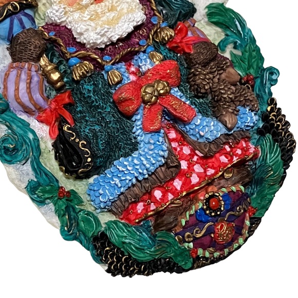 Santa Crinkle Claus Plaque Merry Old England by Possible Dreams 1996 659301 - Picture 3 of 7